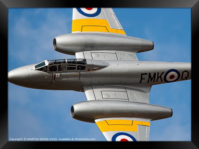 Gloster Meteor WA591 Framed Print by MARTIN WOOD