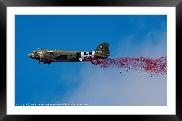 Dakota poppy drop Framed Mounted Print by MARTIN WOOD