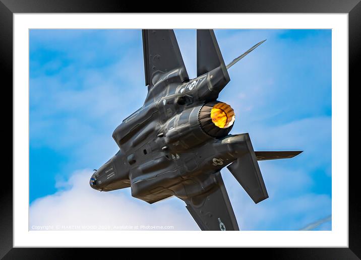 F-35 Lightning turn Framed Mounted Print by MARTIN WOOD