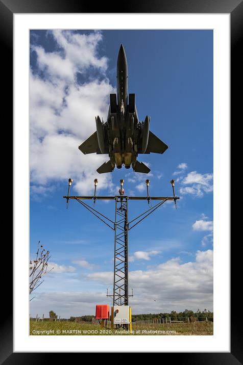 F-15 Eagle overhead Framed Mounted Print by MARTIN WOOD