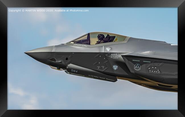 F-35 Stealth pilot Framed Print by MARTIN WOOD