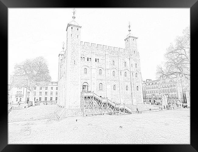 White Tower, Tower Of London Framed Print by Les Morris