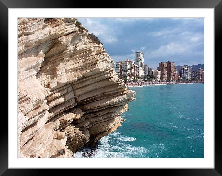 Benidorm, Spain Framed Mounted Print by Les Morris