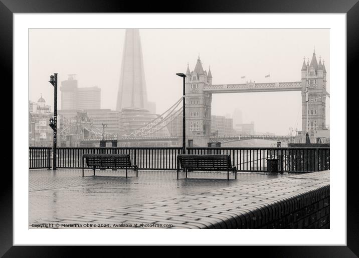 Tower Bridge Framed Mounted Print by Marianna Obino