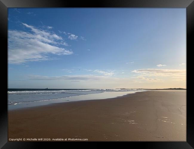 St Combs Beach Framed Print by Michelle Will