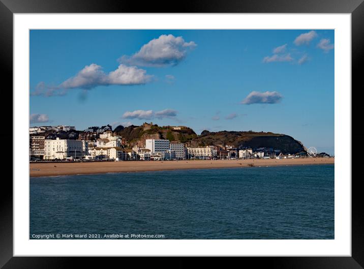 Hastings Seafront from the Pier Framed Mounted Print by Mark Ward