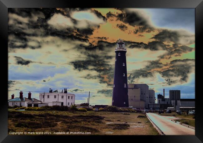 Dungeness Solarized. Framed Print by Mark Ward