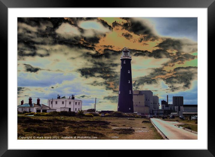 Dungeness Solarized. Framed Mounted Print by Mark Ward