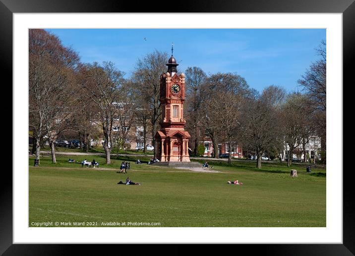 Preston Park Clock Tower. Framed Mounted Print by Mark Ward