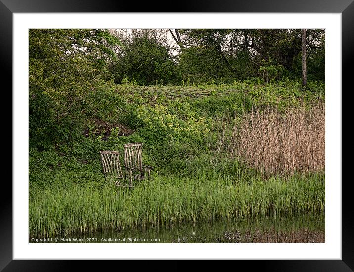 Waters Edge Retreat. Framed Mounted Print by Mark Ward