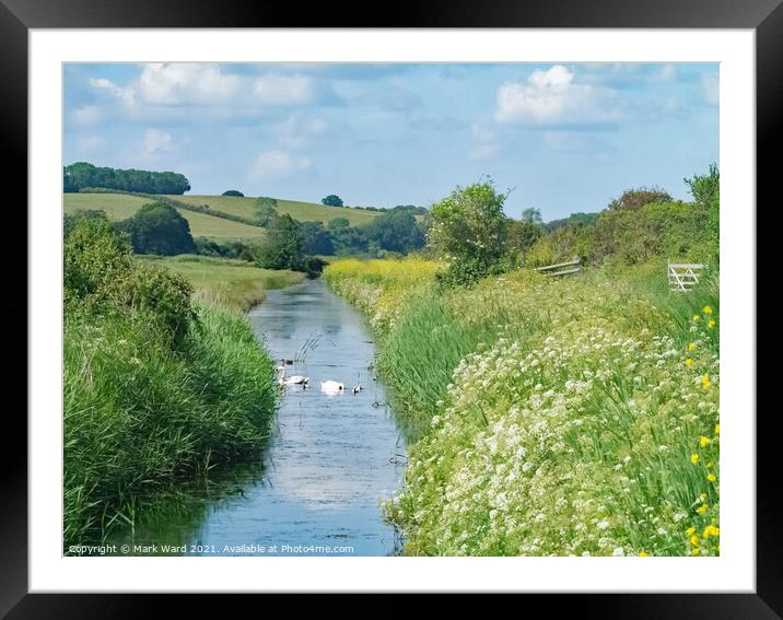Royal Military Canal at Pett Level Sussex. Framed Mounted Print by Mark Ward