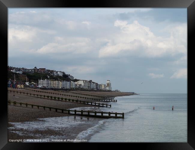 St Leonards from the West. Framed Print by Mark Ward
