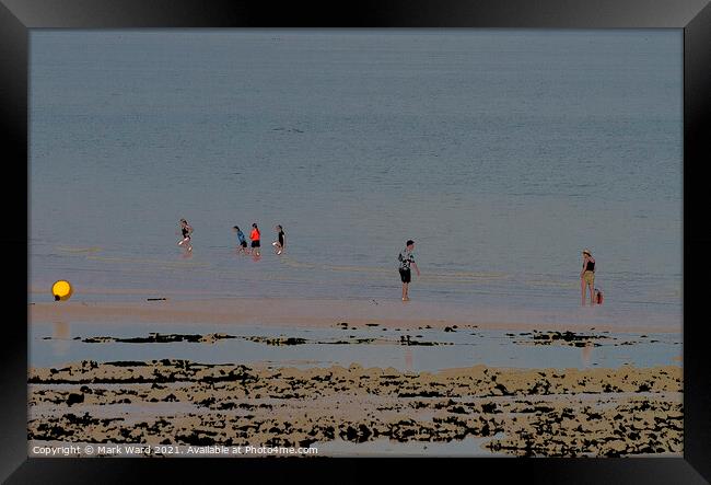 Fun at The Beach. Framed Print by Mark Ward