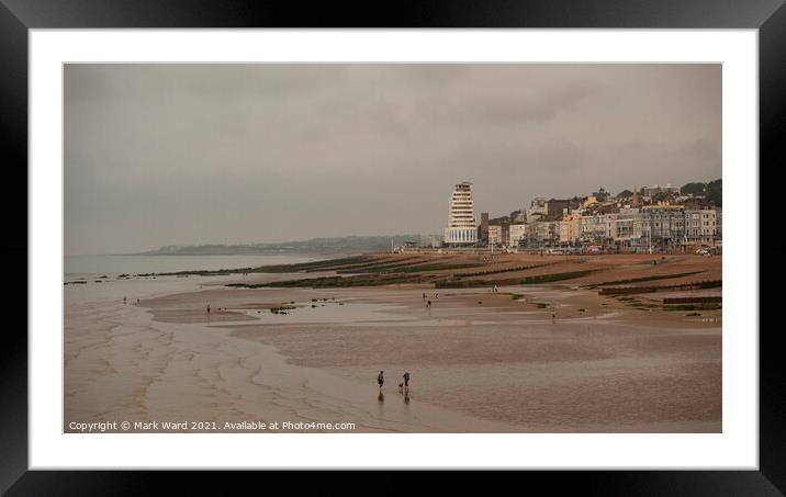 View Toward Bexhill from Hastings Pier Framed Mounted Print by Mark Ward