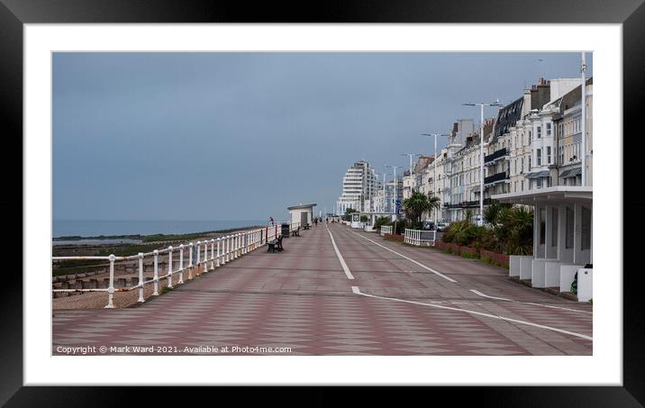 Hastings Promenade over the famous Bottle Alley Framed Mounted Print by Mark Ward
