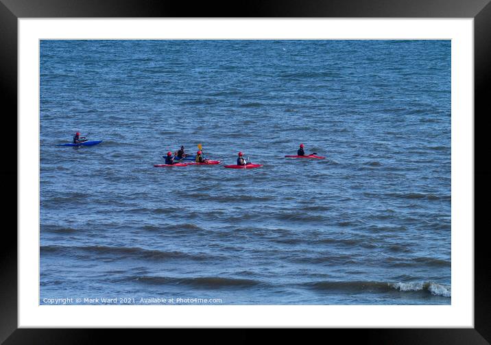 A Crowd of Kayaks. Framed Mounted Print by Mark Ward