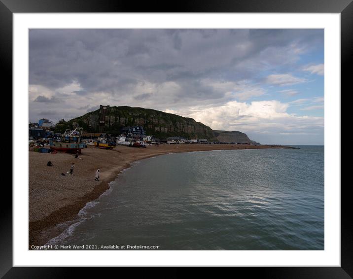 Clouds over The Stade of Hastings Framed Mounted Print by Mark Ward