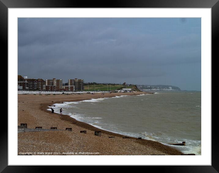 Overcast and Breezy in Bexhill Framed Mounted Print by Mark Ward