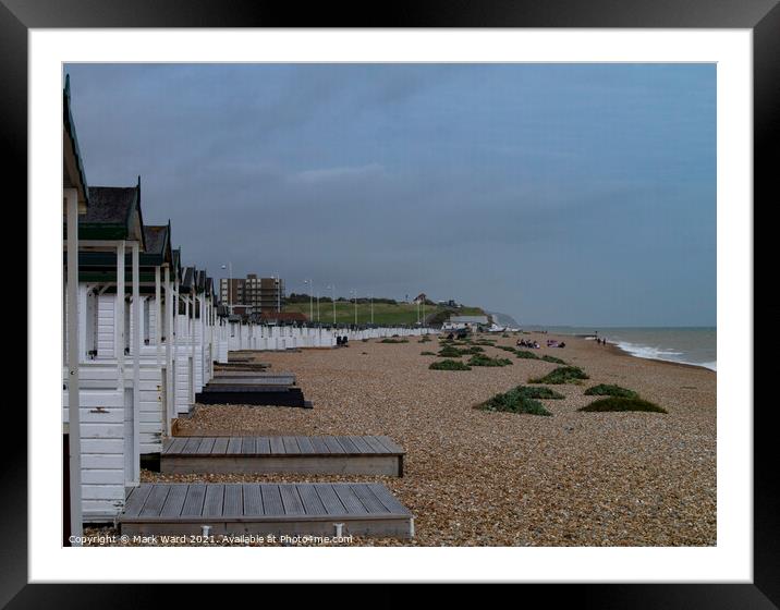 Bexhill Beach. Waiting for the Sun. Framed Mounted Print by Mark Ward