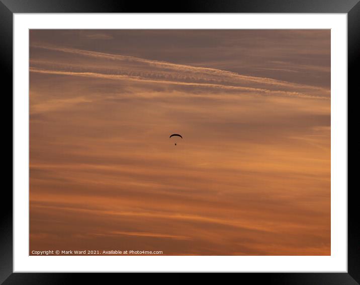 Flying in the Sunset Framed Mounted Print by Mark Ward