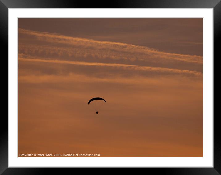Hanging in a Sunset. Framed Mounted Print by Mark Ward