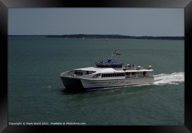 Portsmouth to Ryde Catamaran Framed Print by Mark Ward