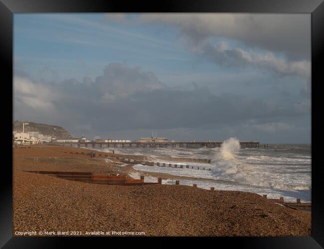 Autumn Delight in Hastings. Framed Print by Mark Ward