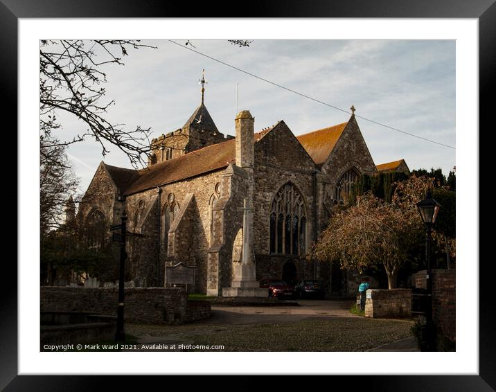 Church of St Mary in Rye Framed Mounted Print by Mark Ward