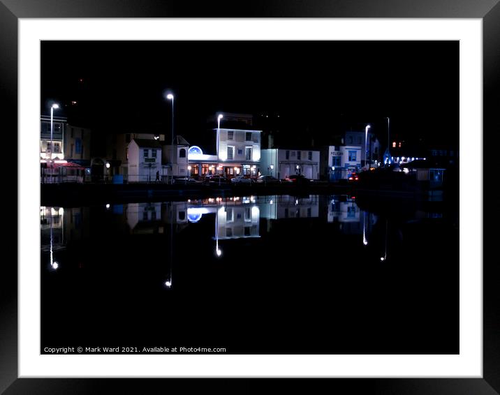 A Boating Lake view of Hastings Seafront Framed Mounted Print by Mark Ward