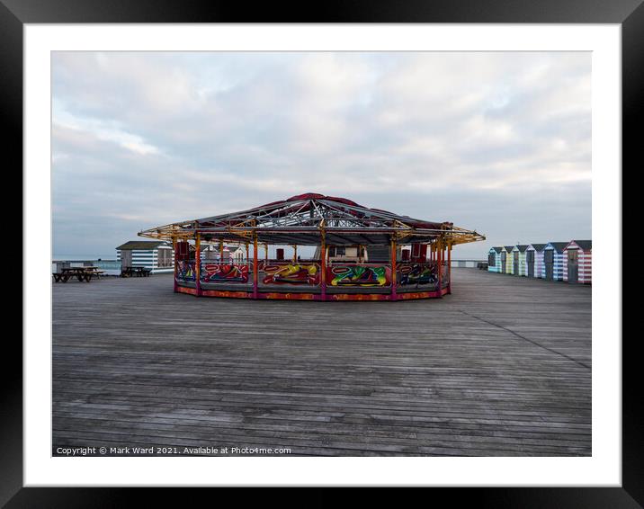 A Deserted Hastings Pier Framed Mounted Print by Mark Ward