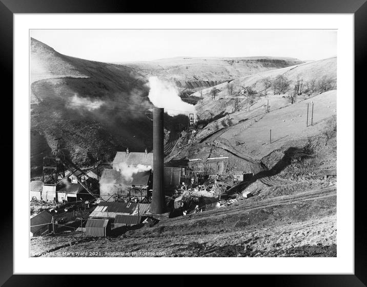 Glyncorrwg Colliery 1956 Framed Mounted Print by Mark Ward