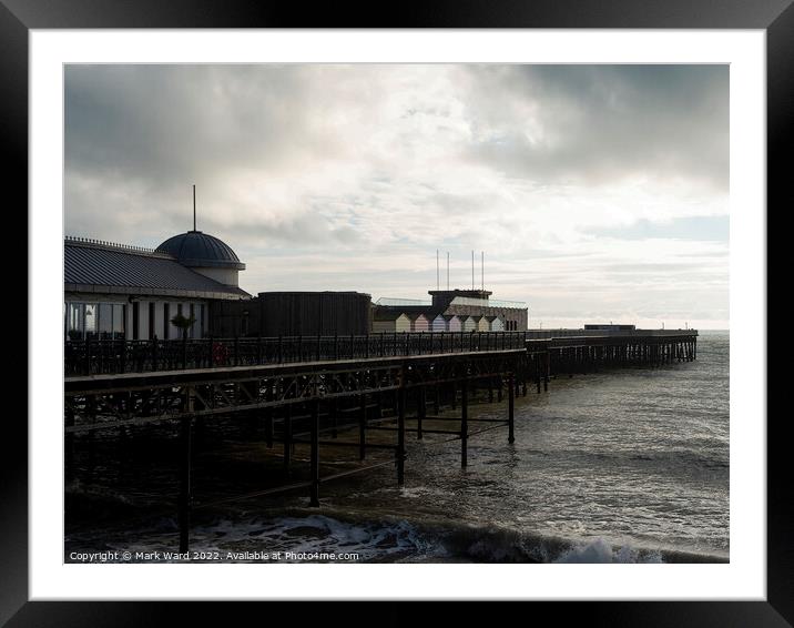 Hastings Pier in Winter. Framed Mounted Print by Mark Ward