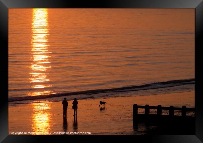Sunset Sea. Framed Print by Mark Ward