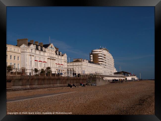 St Leonards Winter Sunshine. Framed Print by Mark Ward