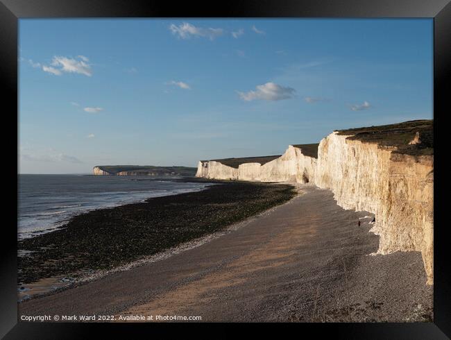 Beachy Head and The Seven Sisters. Framed Print by Mark Ward