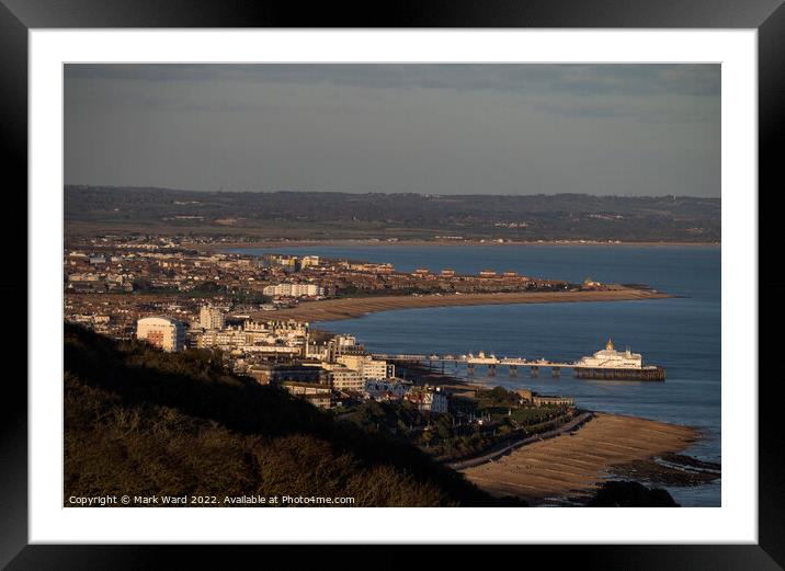 Eastbourne from the Cliffs. Framed Mounted Print by Mark Ward