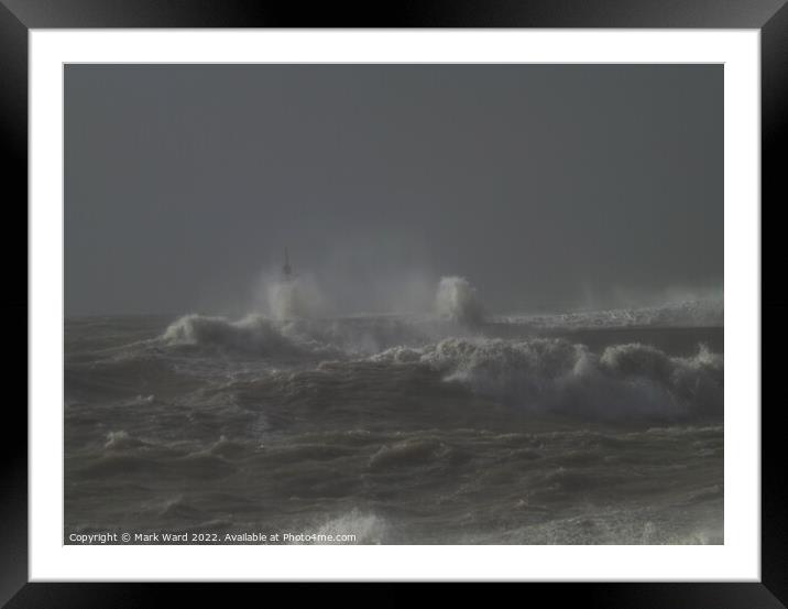 An Angry Sea Framed Mounted Print by Mark Ward