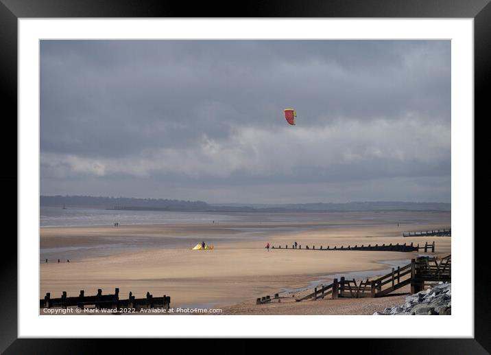 Camber Sands Exposed. Framed Mounted Print by Mark Ward