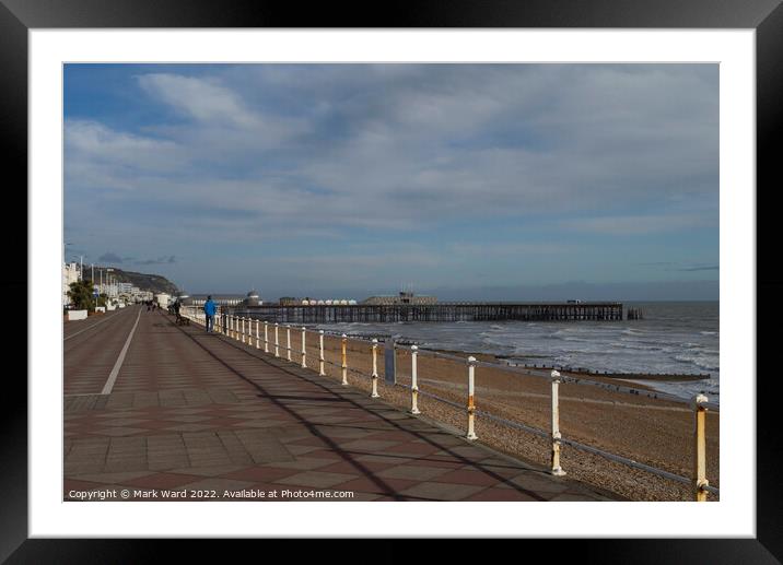 Hastings Promenade and Pier. Framed Mounted Print by Mark Ward
