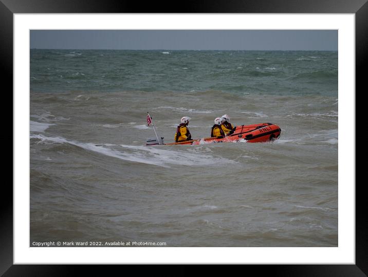 Hastings Inshore Lifeboat. Framed Mounted Print by Mark Ward