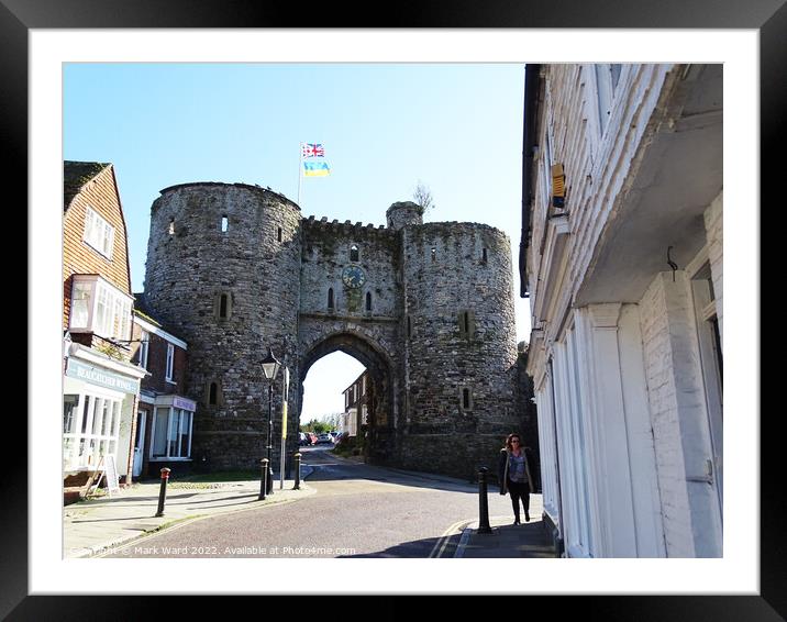 The Landgate Arch of Rye. Framed Mounted Print by Mark Ward