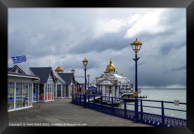 On the Pier. Framed Print by Mark Ward