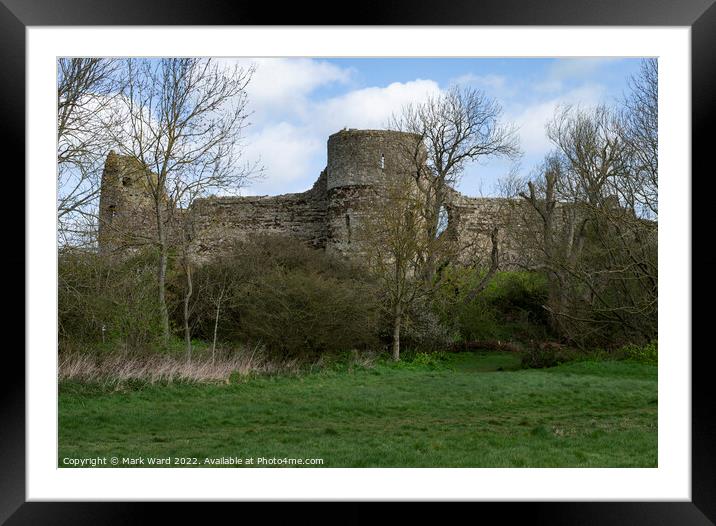 Pevensey Castle in East Sussex. Framed Mounted Print by Mark Ward