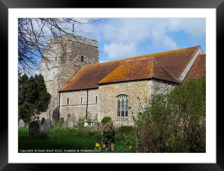 St Mary's Parish Church in Westham. Framed Mounted Print by Mark Ward