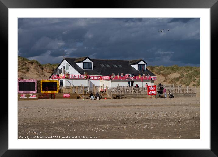 Camber Sands Cafe Framed Mounted Print by Mark Ward