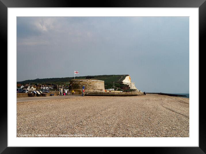 Seaford Beach in East Sussex. Framed Mounted Print by Mark Ward