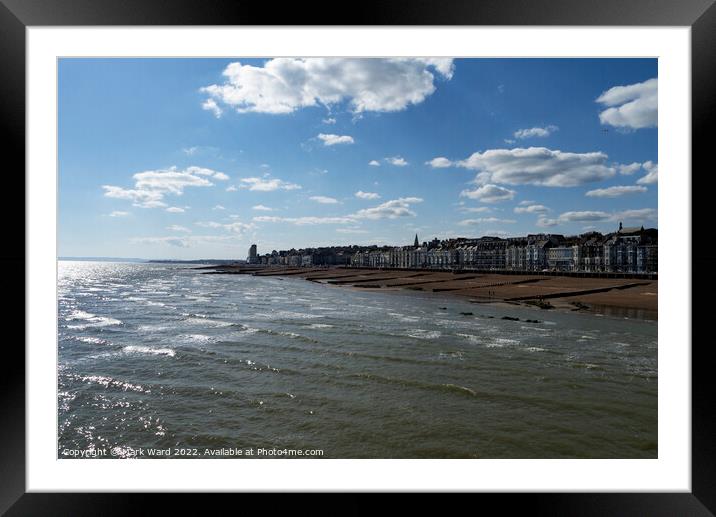 Hastings and St Leonards seafront. Framed Mounted Print by Mark Ward