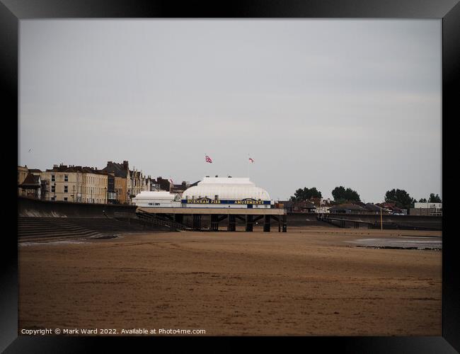Burnham Pier. Shortest pier in the UK Framed Print by Mark Ward