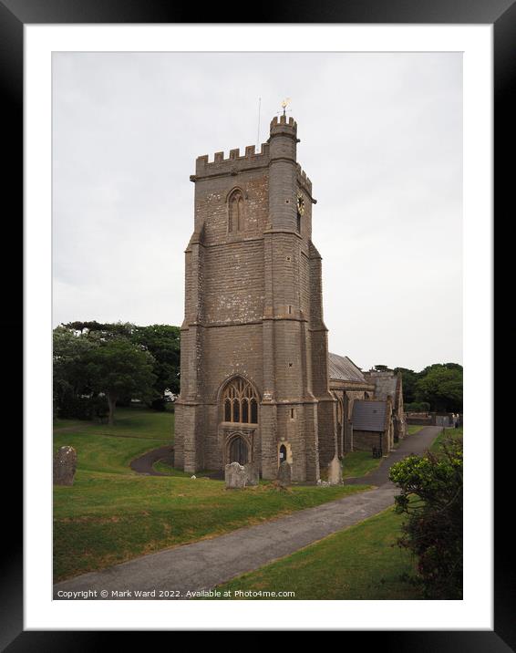 St Andrew's Church in Burnham-on-Sea. Framed Mounted Print by Mark Ward