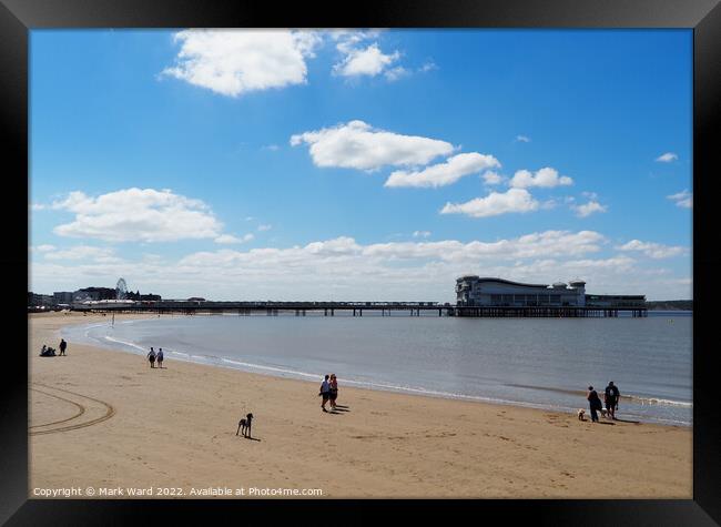 The pier at Weston-super-Mare. Framed Print by Mark Ward